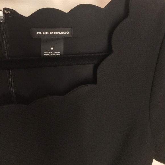 Club Monaco Avaline scalloped black mini dress - Picture 11 of 16